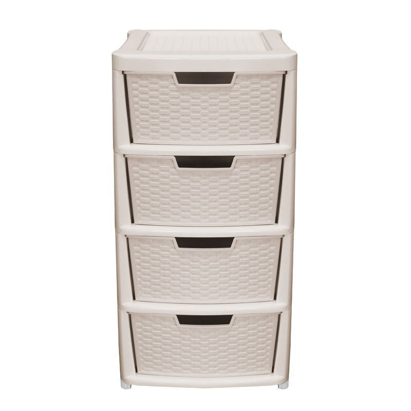 Premier Plastic Storage Unit 4 Drawers 135 Litres Extra Large - Beige by Premier