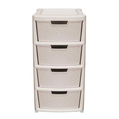 Premier Plastic Storage Unit 4 Drawers 135 Litres Extra Large - Beige by Premier