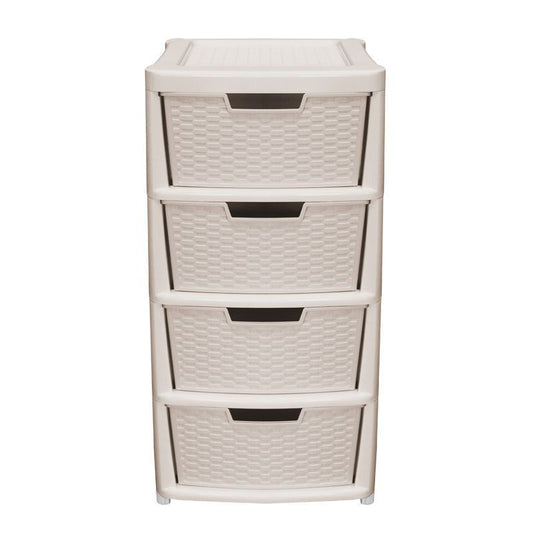 Premier Plastic Storage Unit 4 Drawers 135 Litres Extra Large - Beige by Premier