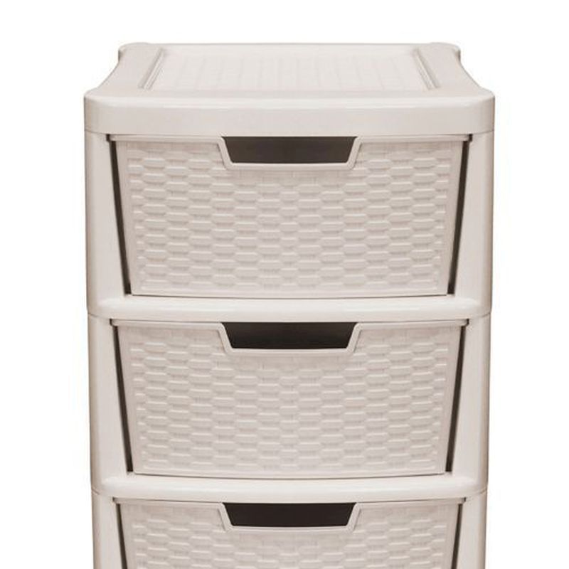 Premier Plastic Storage Unit 4 Drawers 135 Litres Extra Large - Beige by Premier