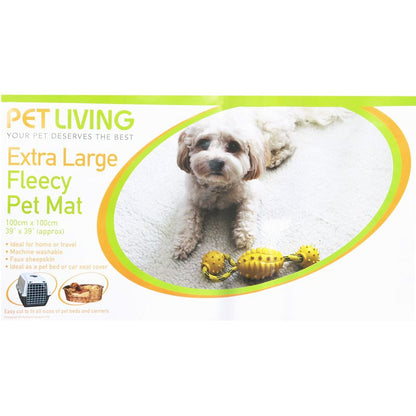 Extra Large Fleecy Pet Mat - Brown