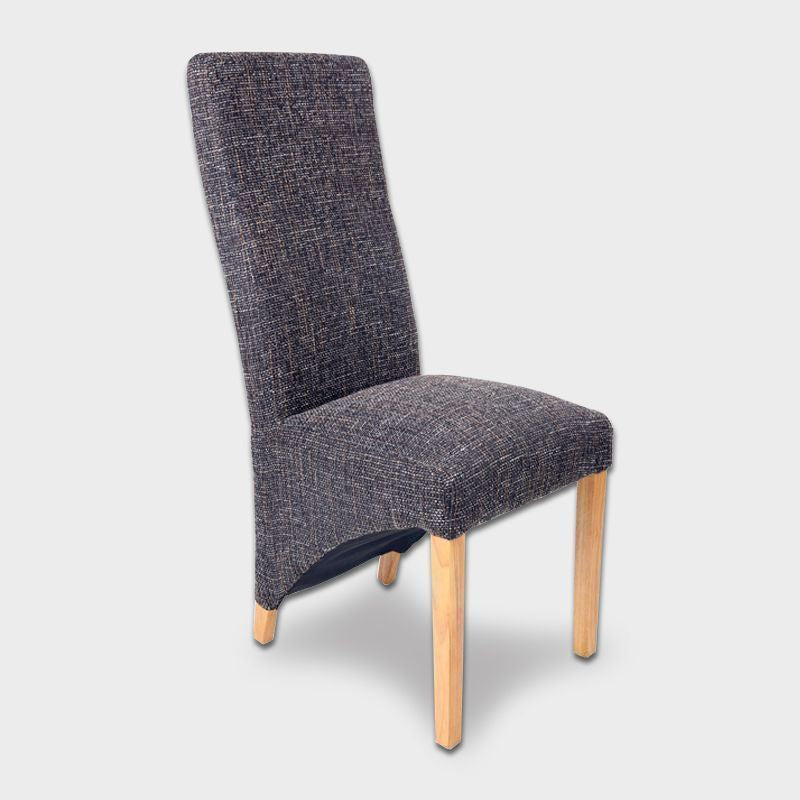 Norfolk Furniture Baxter Dining Chair Wood & Fabric Dark grey