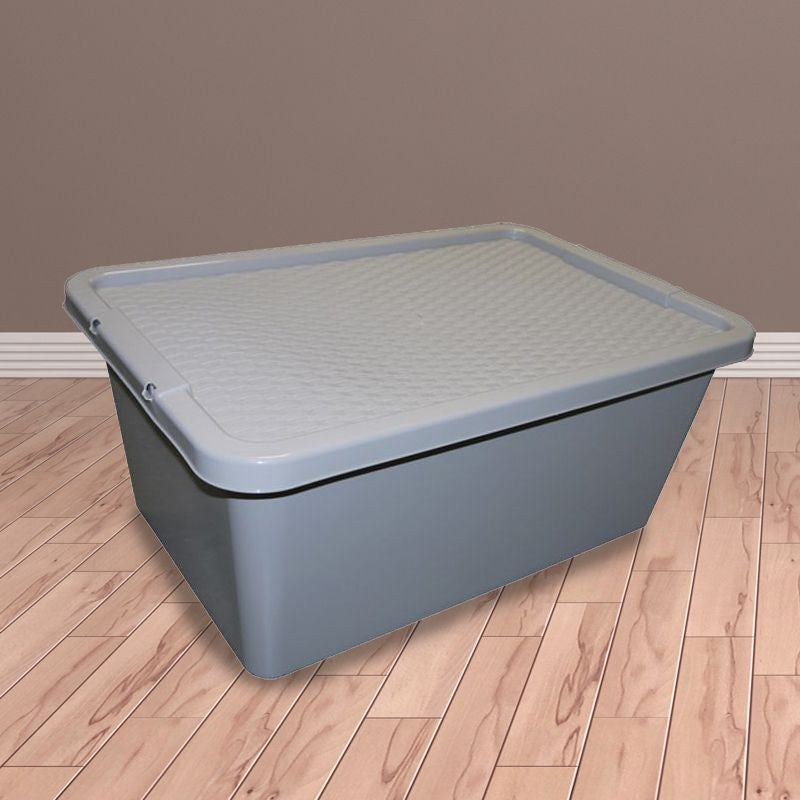 Simply Rattan Plastic Storage Box 45 Litres - Grey by Simply Rattan