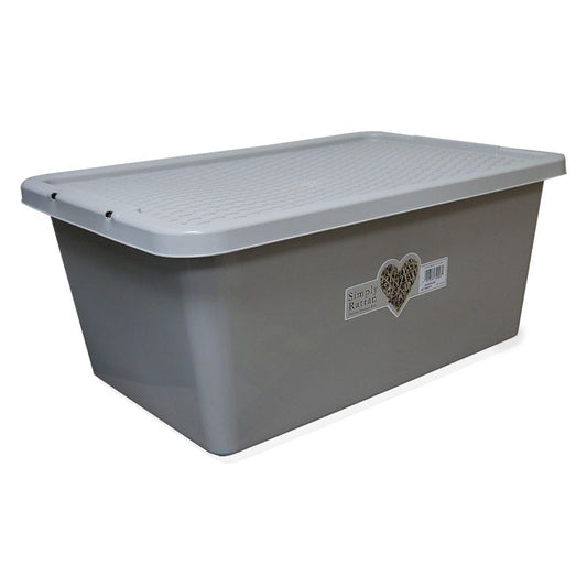 Simply Rattan Plastic Storage Box 45 Litres - Grey by Simply Rattan