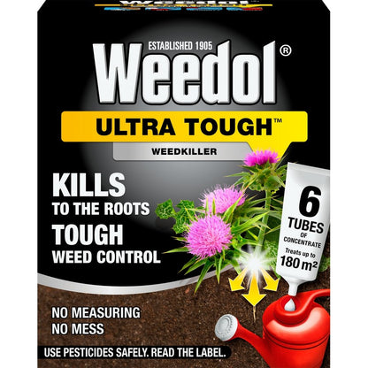 Weedol Weedol 6 Pack 25ml Ultra Tough Weed Killer Tubes - 180 Square Metres Coverage