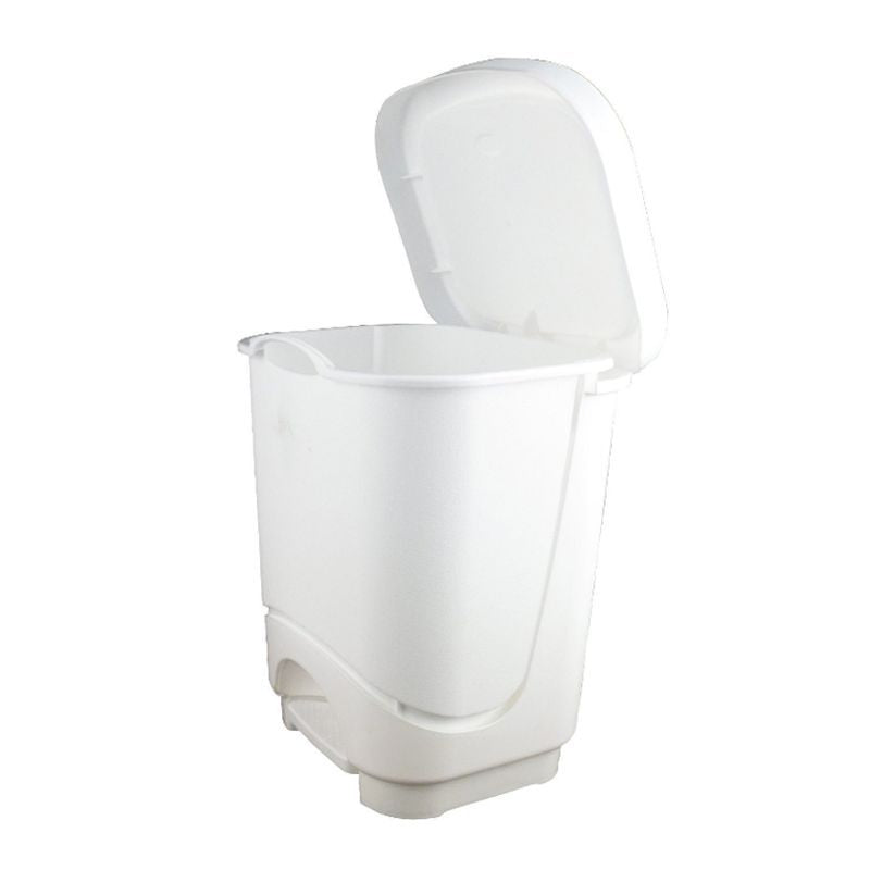 Kitchen Collection Plastic Bin Peddle Lid 8 Litres - White Essentials by Kitchen Collection