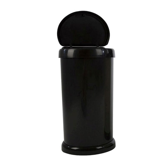 Moda Plastic Bin Touch Button Lid 42 Litres - Black by Moda