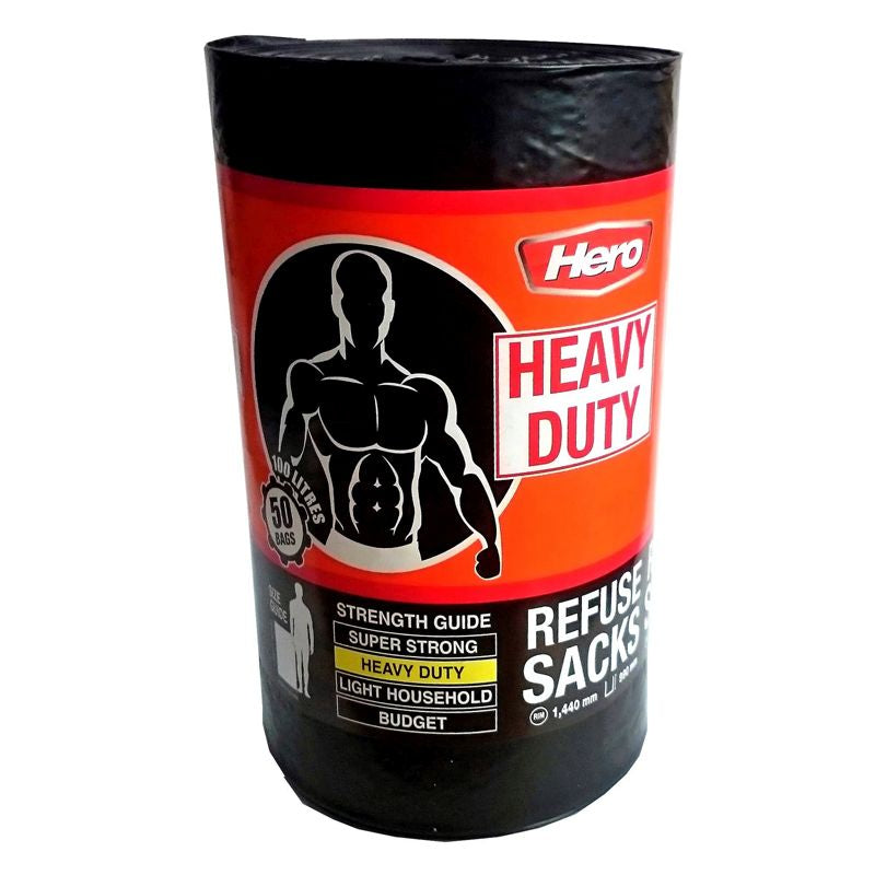 Hero 50 Hero Heavy Duty Refuse Sacks (100 Litre)