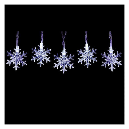 String Snowflake Christmas Light Animated White Outdoor 50 LED - 7.35m by Astralis