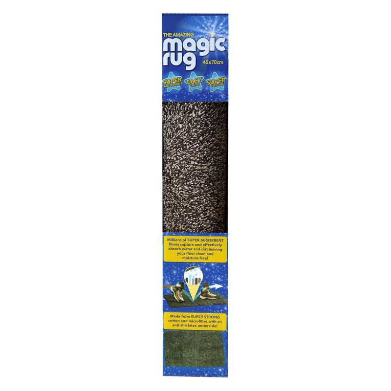 Home Essentials 45x70cm The Amazing Magic Rug Poly - Medium Brown Mix