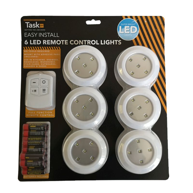 Bright On Bright On Remote Control LED Lights 6 Pack