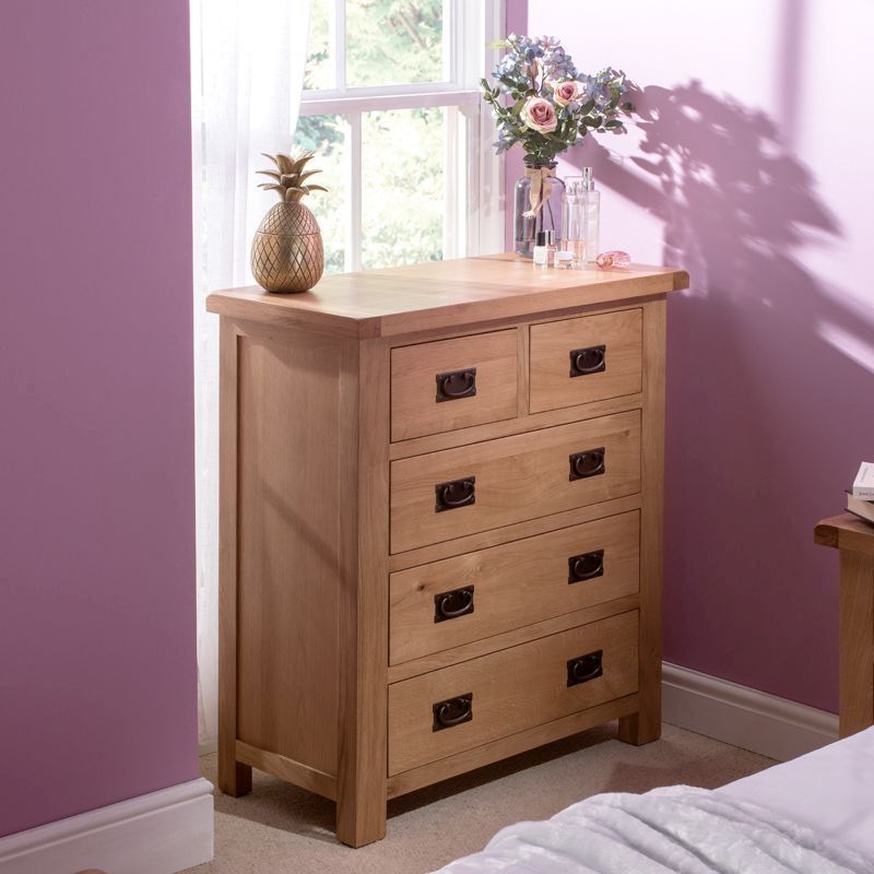 Norfolk Furniture Cotswold Oak Chest of drawers Natural 5 Drawers