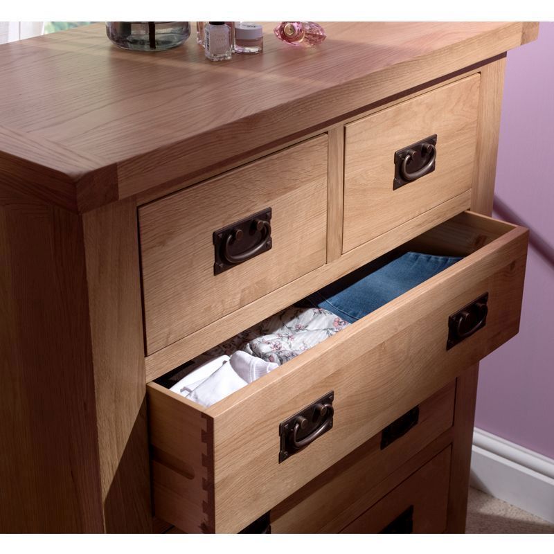 Norfolk Furniture Cotswold Oak Chest of drawers Natural 5 Drawers