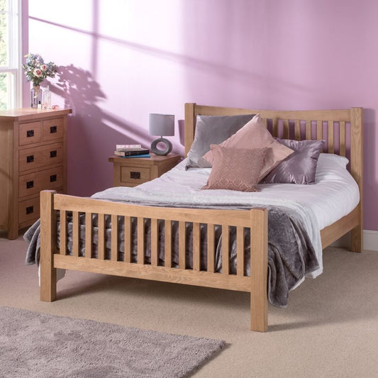 Norfolk Furniture Cotswold Oak Double Bed Natural 5 x 7ft