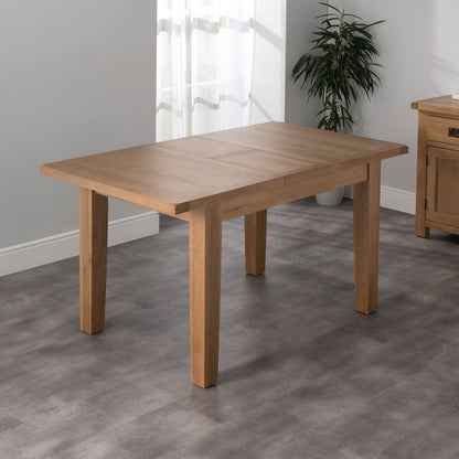 Norfolk Furniture Cotswold Oak Extending Dining Table Natural 120cm