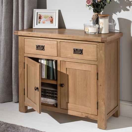 Norfolk Furniture Cotswold Oak Sideboard Natural 2 Doors 2 Drawers