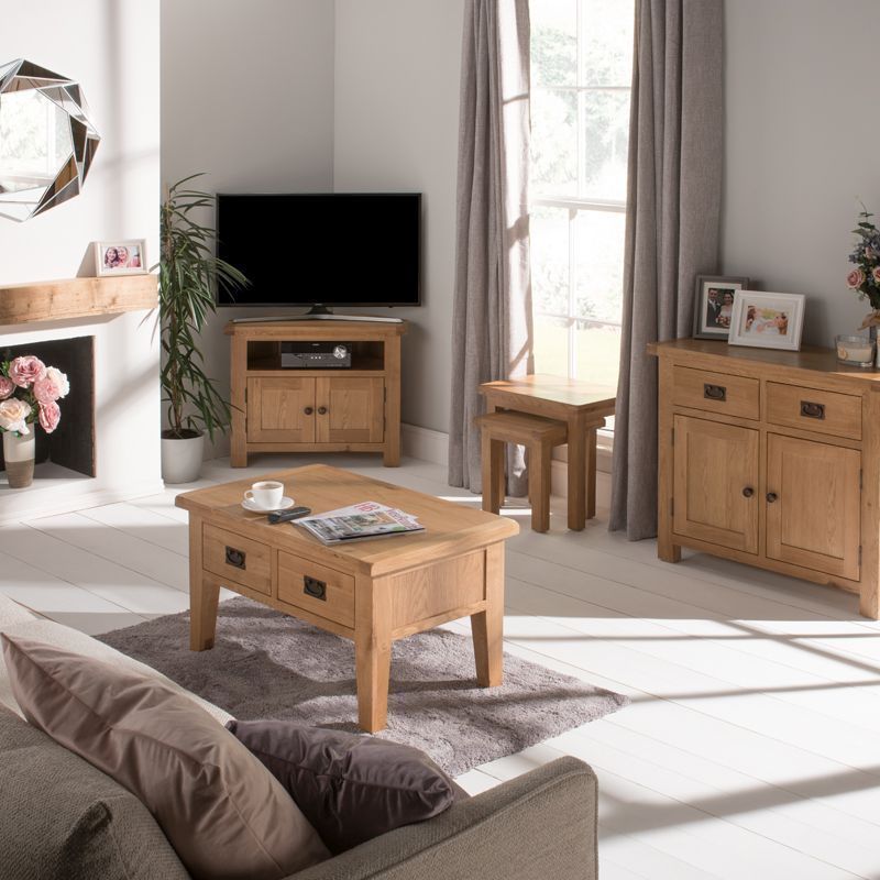 Norfolk Furniture Cotswold Oak Nest of Tables Natural