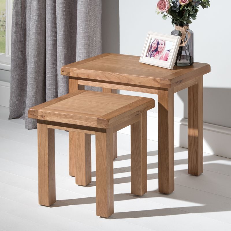 Norfolk Furniture Cotswold Oak Nest of Tables Natural