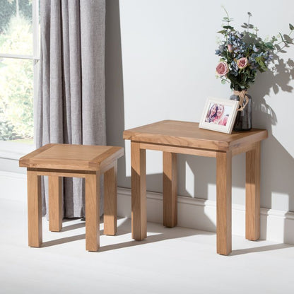 Norfolk Furniture Cotswold Oak Nest of Tables Natural