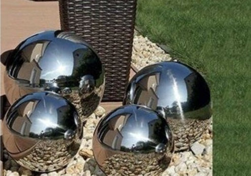 Name Decorative Stainless Steel Orbs 4 Pack