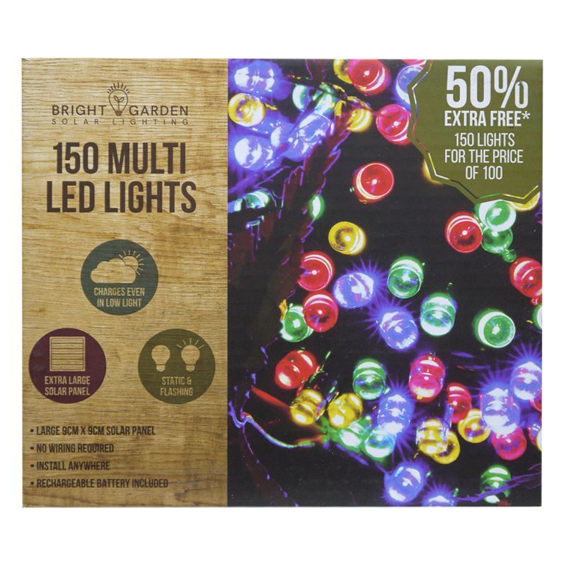 Bright Garden Solar Garden String Lights Decoration 150 Multicolour LED - 17.9m by Bright Garden