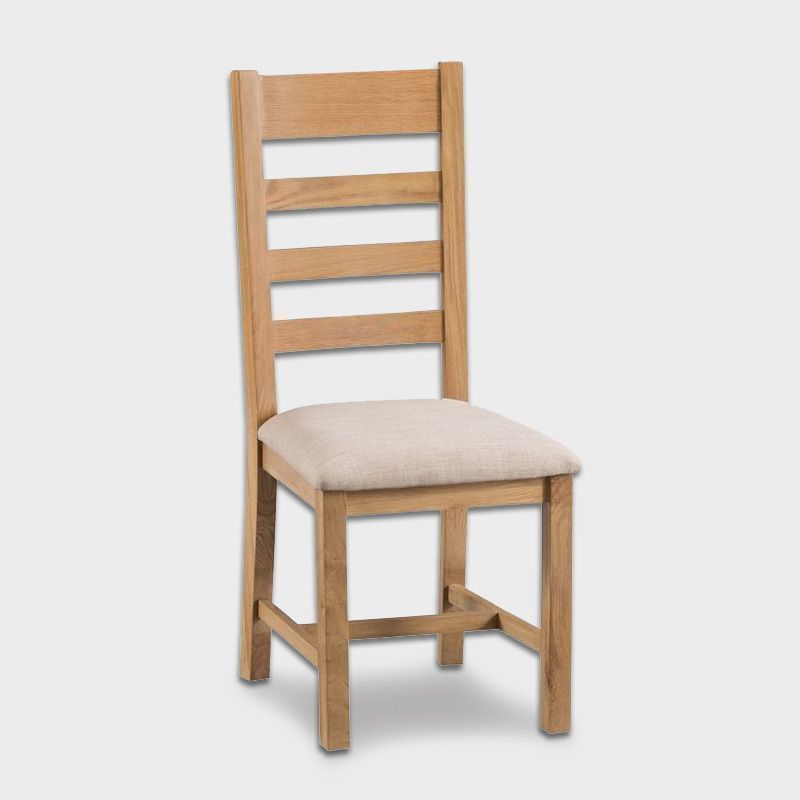 Norfolk Furniture Cotswold Oak Dining Chair Wood & Fabric Natural