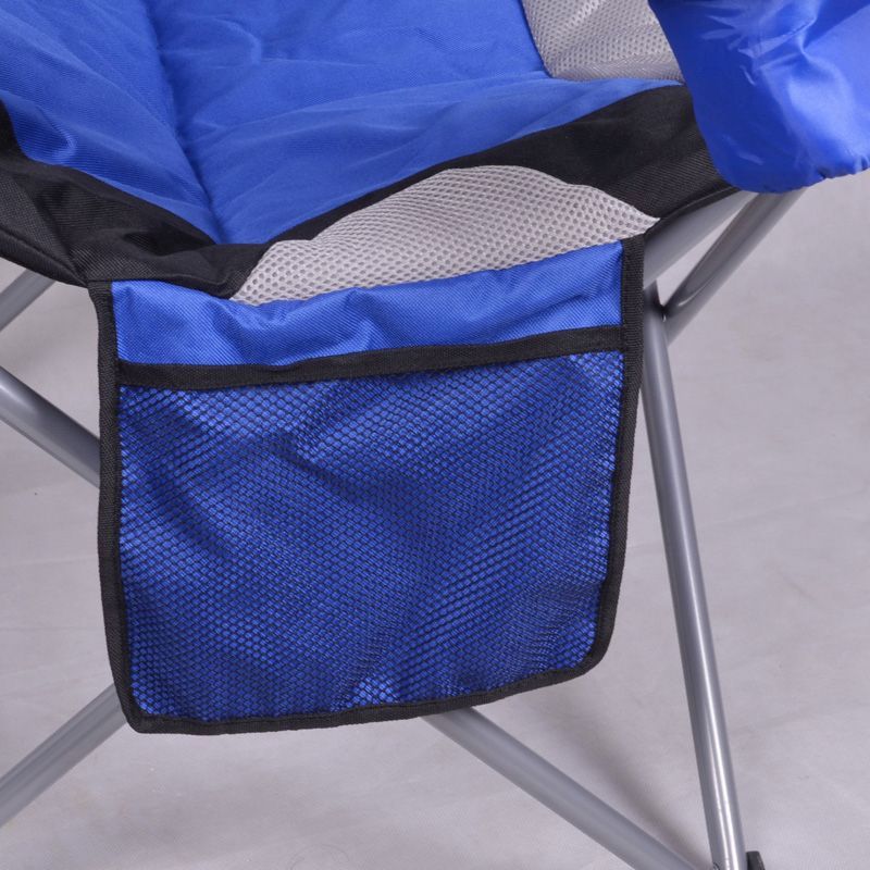 ValuePlus Luxury Padded Camping Chair with Drink Pocket - Blue