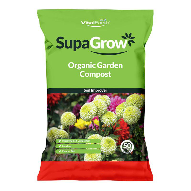 VitalEarth SupaGrow Organic Garden Compost 50 Litre