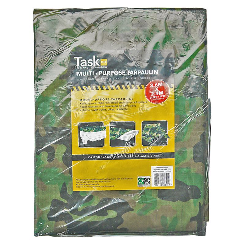 Task DIY Tarpaulin Camouflage 12 x 8 Foot