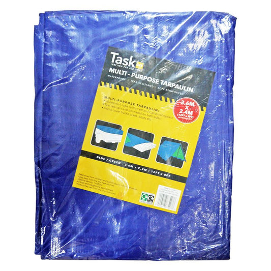 Task DIY Tarpaulin Green & Blue 12 x 8 Foot