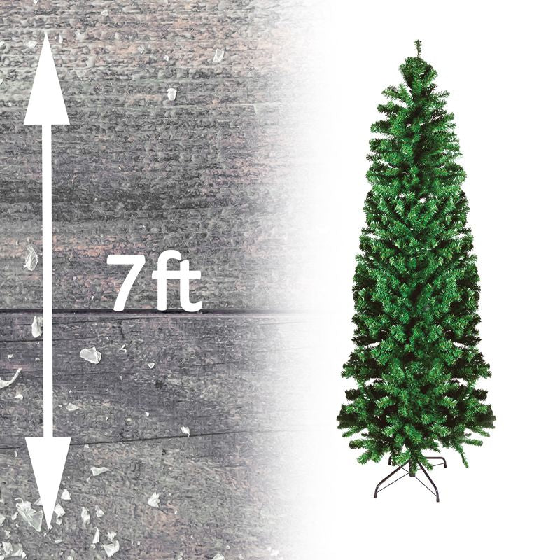 7 Foot Slim Pencil Christmas Tree Artificial - 760 Tips