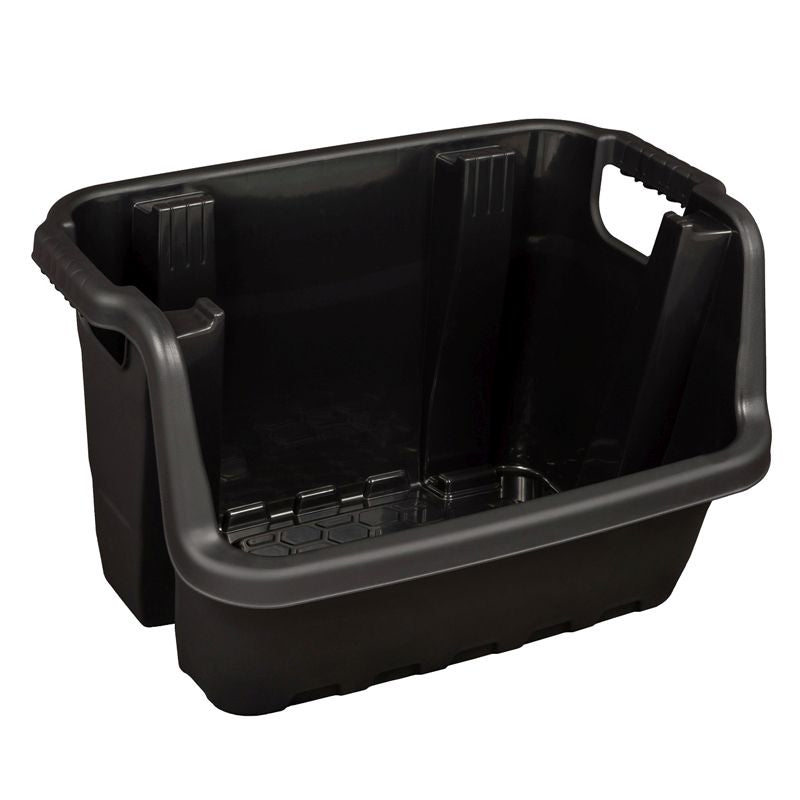 Strata Plastic Organiser 33.5 Litres - Black Heavy Duty by Strata