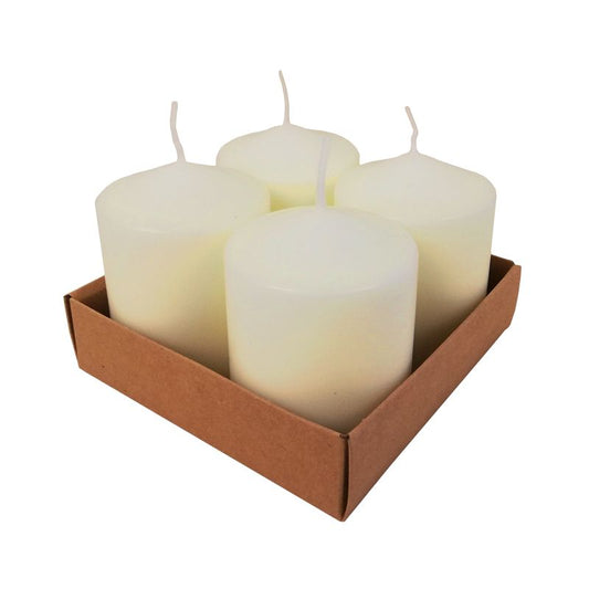 Essentials 4 Pack 8cm Pillar Candle