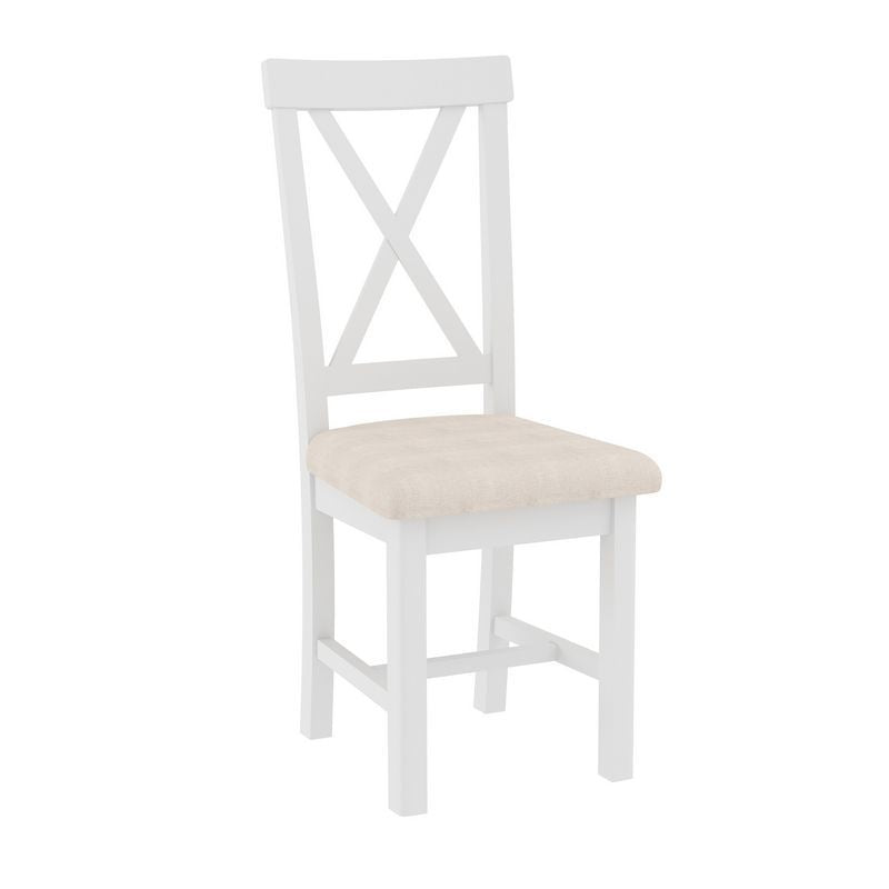 Norfolk Furniture Jasmine Dining Chair Wood & Fabric White