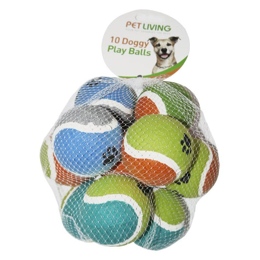 Scallywags 10pk Doggy Play Balls Assorted Colours