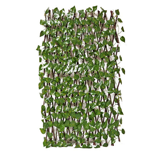 ValuePlus Expanding Willow Trellis Artificial Variagated Leaves Design 60x180cm