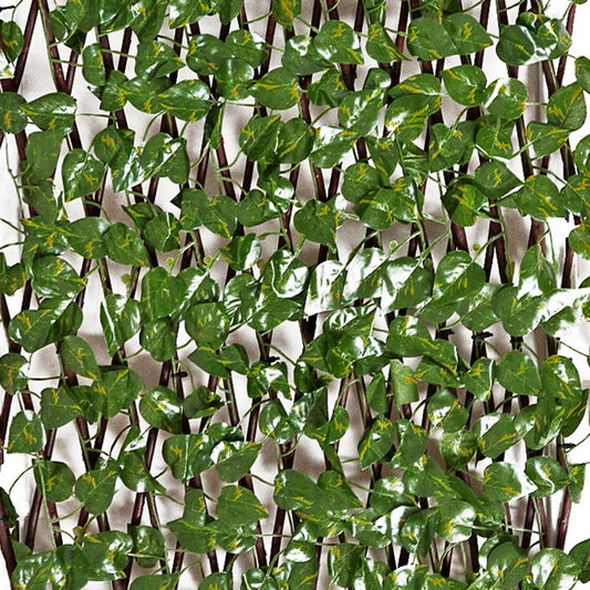 ValuePlus Expanding Willow Trellis Artificial Variagated Leaves Design 120x180cm