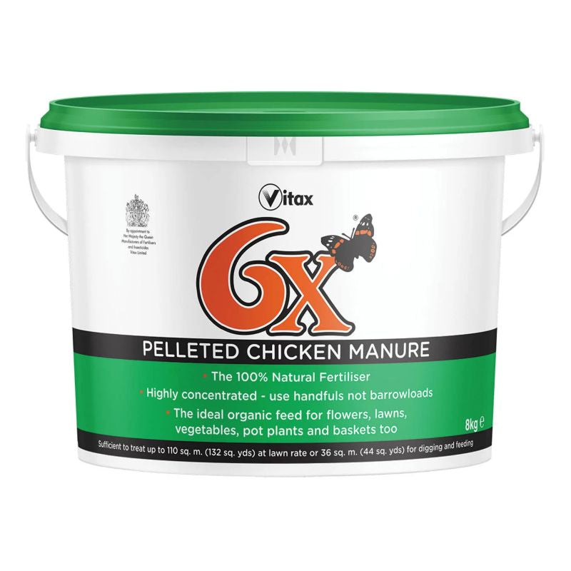 Vitax Vitax 6X Pelleted Chicken Fertiliser 8kg Tub