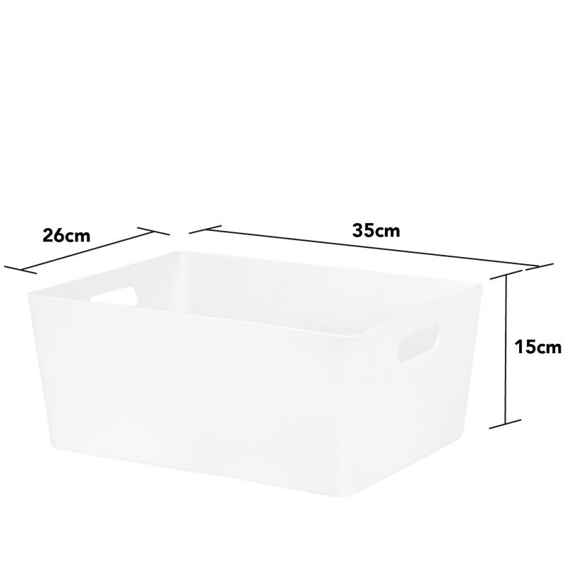 Wham Plastic Basket 11.5 Litres - White Studio by Wham