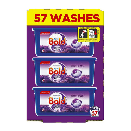 Bold Bold 3 in 1 Washing Capsules Lavender & Camomile 57 Washes