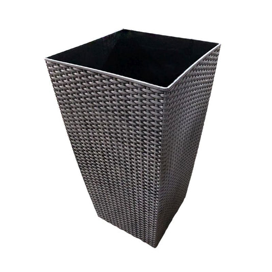 ValuePlus Tall Grey Rattan Planter 30 x 57cm