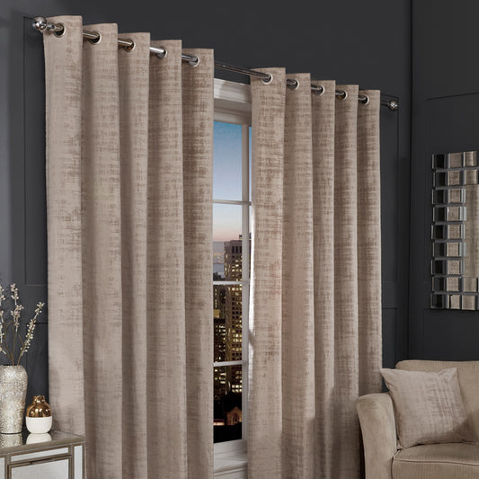 Hamilton Mcbride Hamilton McBride Mink Florence Blackout Eyelet Curtains (46" x 54")