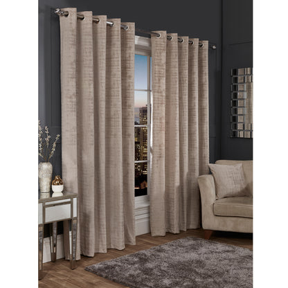 Hamilton Mcbride Hamilton McBride Mink Florence Blackout Eyelet Curtains (66" x 72")