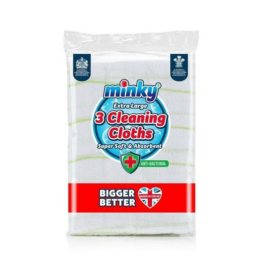 Minky Minky 3 Pack Antibacterial Cleaning Cloths