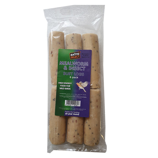 Extra Select Suet Logs Insect And Mealworm Extra Select 6 Pack