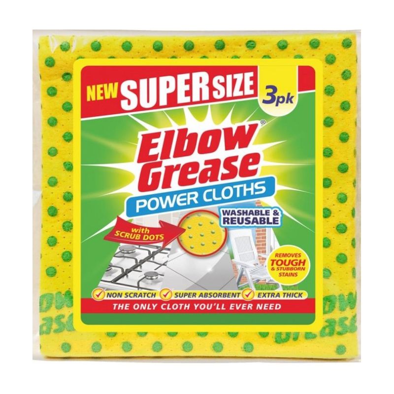 Elbow Grease Elbow Grease 3 Pack Super Size Cloth Elbow Grease