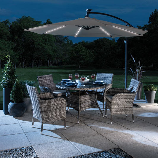 Croft Overhang Garden Parasol by Croft - 3M Charcoal