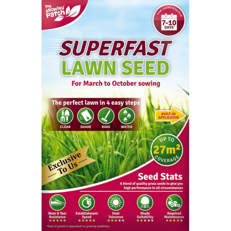 Growing Patch Superfast Lawn Seed 400g 27sqm