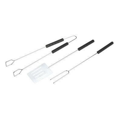 Koopman 3 Piece Chrome BBQ Tools Set