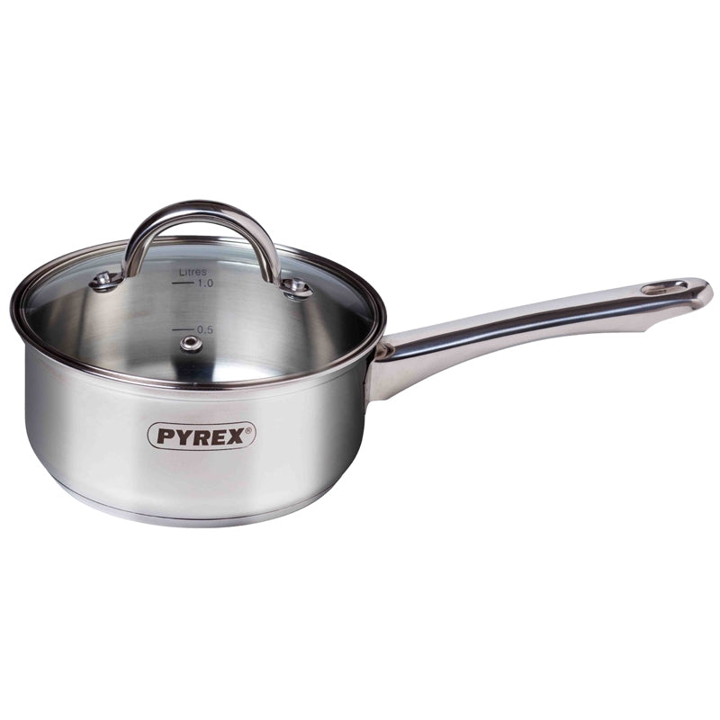 Pyrex 18cm Pyrex Master Stainless Steel Induction Saucepan & Lid